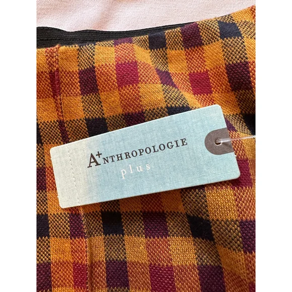 Women's Anthropologie Maeve Pants, 1X Plus, Brown Motif, Stretch Waist NWT - Picture 3 of 15